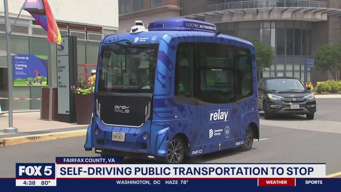 Self-driving shuttle in Fairfax to end